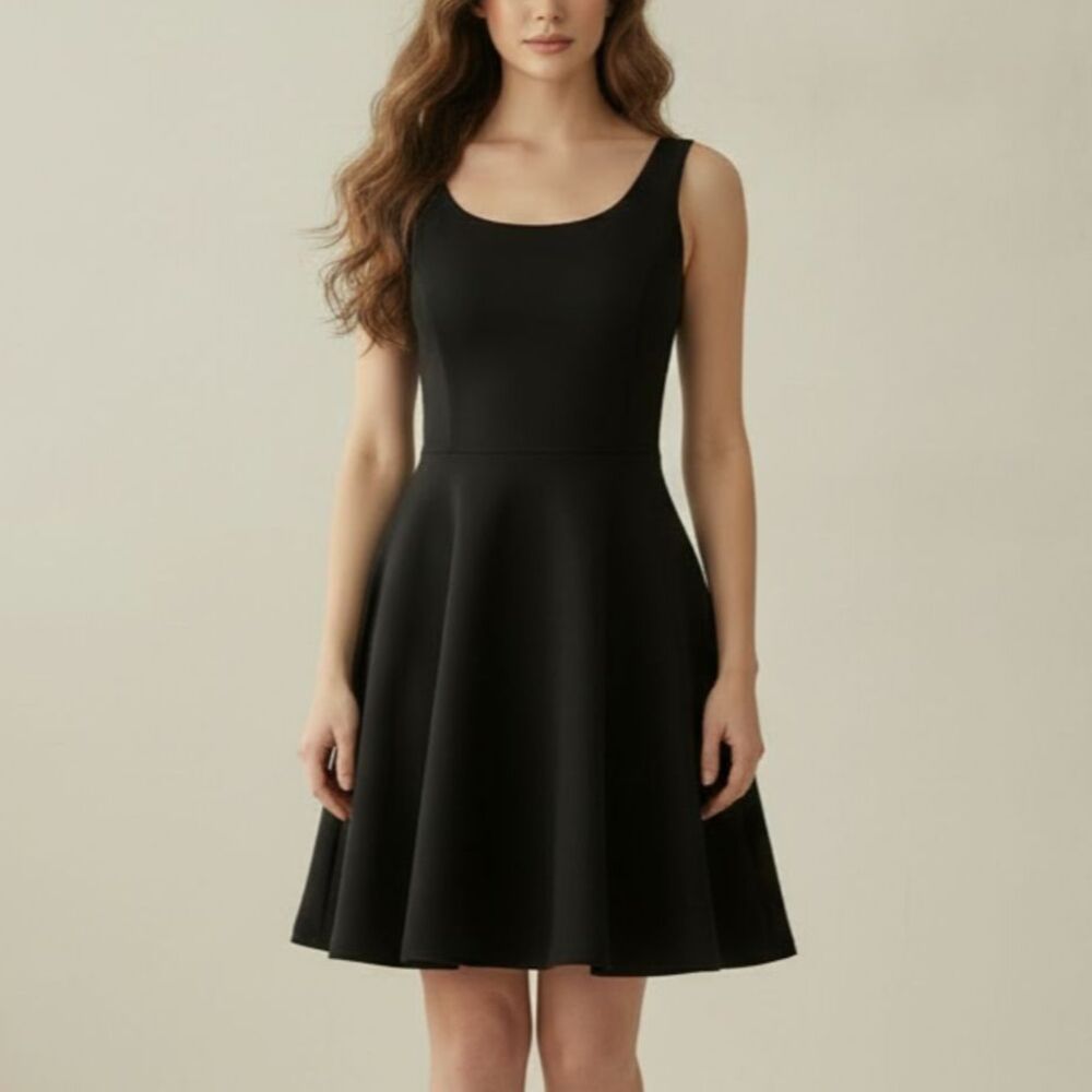 BNWOT The Perfect Little Black Sleeveless Skater Dress Divided by H&M Womens 10